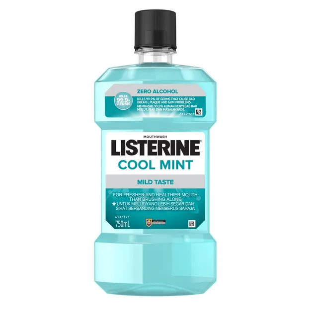 LISTERINE COOL MINT MILDER TASTE MOUTHWASH 750ML