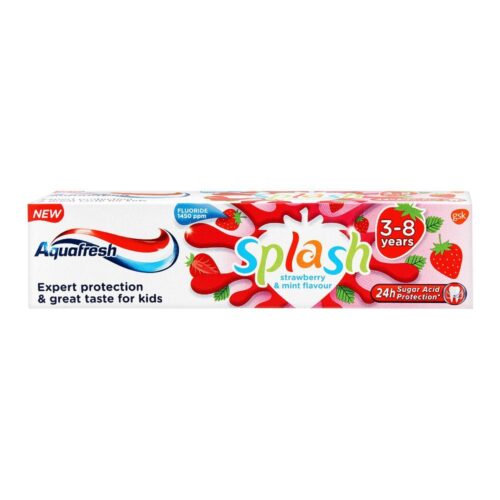 AQUAFRESH SPLASH TOOTHPASTE STRAWBERRY & MINT FLAVOUR 50ML