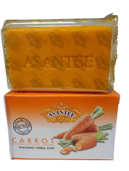 ASANTEE CARROT EXFOLIATING SOAP WHITENING HERBAL SOAP
