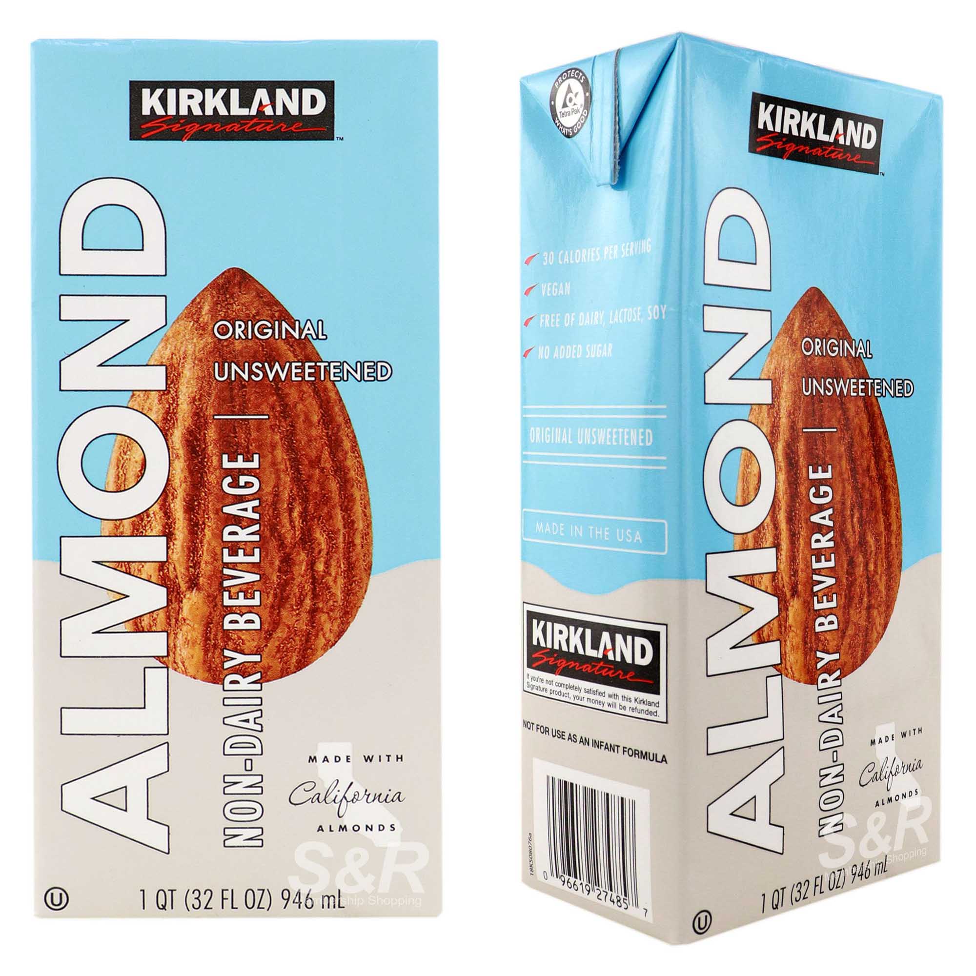 KIRKLAND SIGNATURE ORIGINAL UNSWEETENED ALMOND NON DAIRY DRINK 946ML
