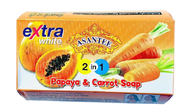 ASANTEE EXTRA WHITE 2IN1 SALT SPA PAPAYA &CARROT 700ML