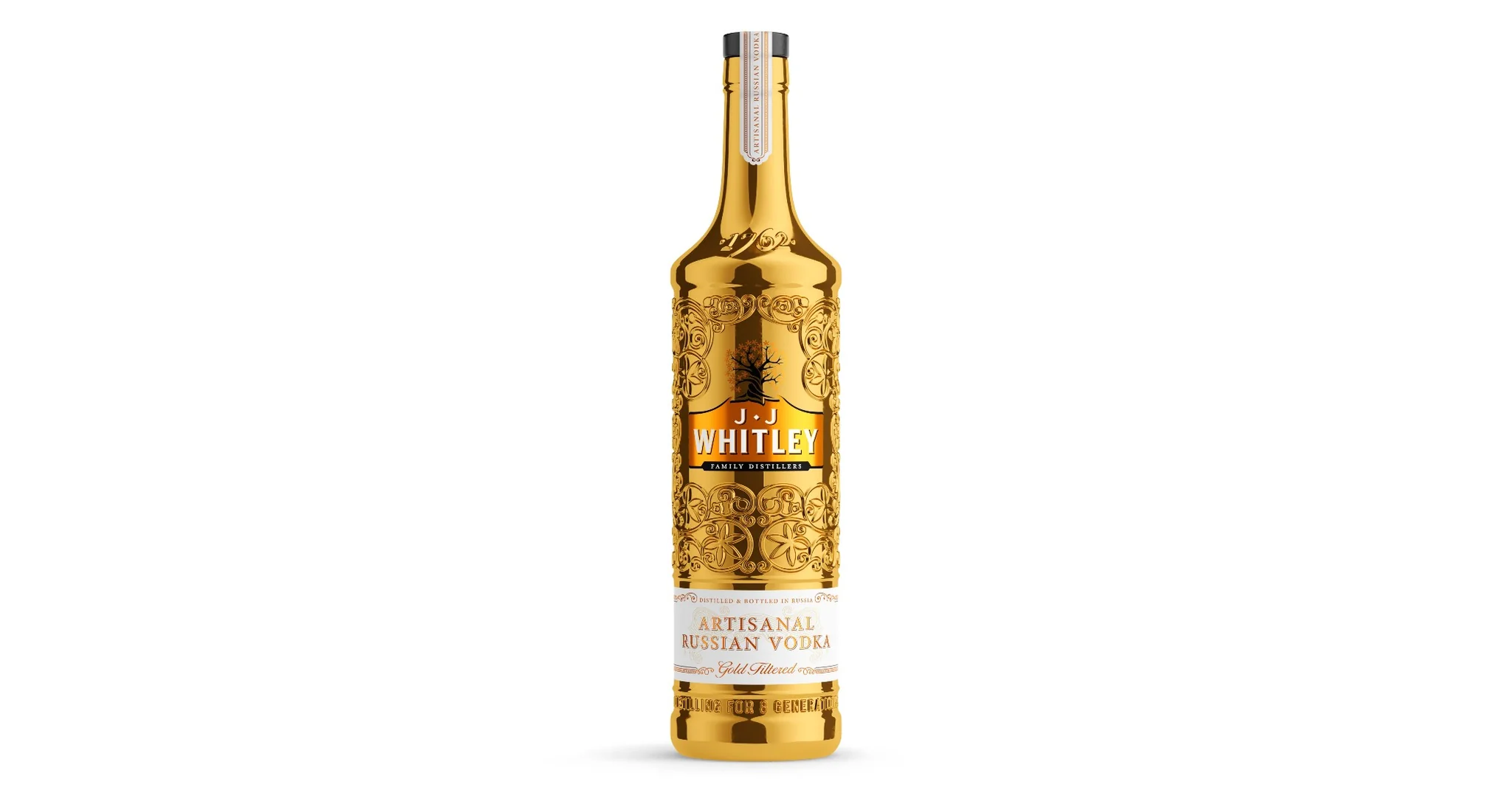 J.J WHITLEY GOLD ARTISANAL VODKA 70CL