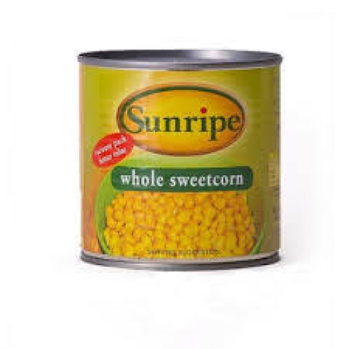 SUNRIPE WHOLE SWEET CORN 340G