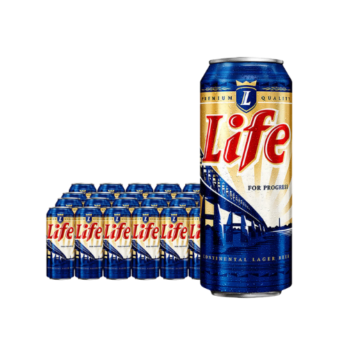 LIFE PREMIUM LAGER BEER CAN 50CL PACK OF 24
