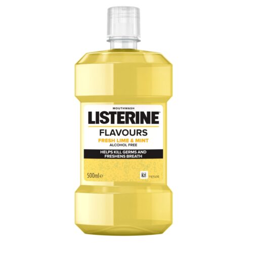 LISTERINE FLAVOURS FRESH LIME AND MINT MOUTHWASH 500 ML