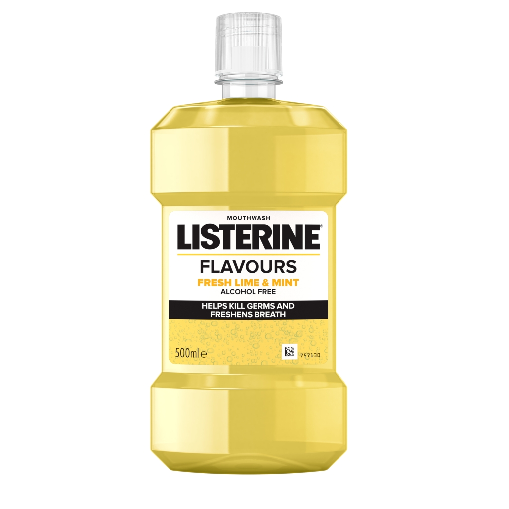 LISTERINE FLAVOURS FRESH LIME AND MINT MOUTHWASH 500 ML