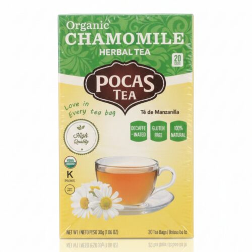 ORGANIC CHAMOMILE HERBAL TEA POCAS TEA 20 BAGS 30G