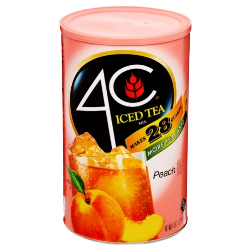 4C PEACH ICED TEA DRINK MIX MAKES 28 QUARTS 1.87 KG