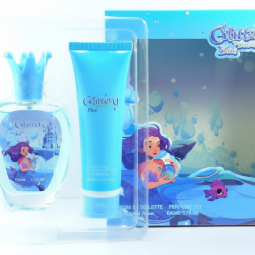 V.V LOVE GLITTERY PRINCESS BLUE PERFUME SET