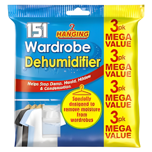 151 HANGING WARDROBE DEHUMIDIFIER - MEGA VALUE 3 PACK