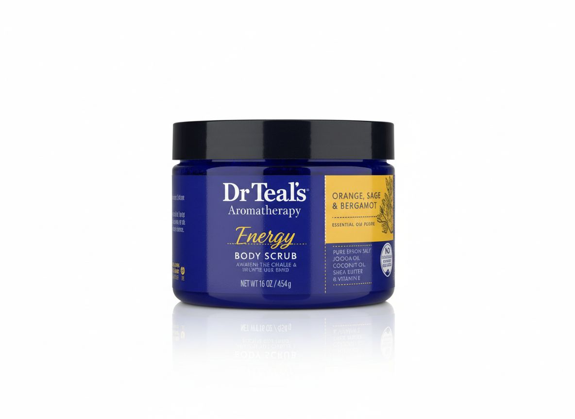 DR TEAL’S AROMATHERAPY ENERGY BODY SCRUB WITH ORANGE SAGE AND BERGAMOT 454ML