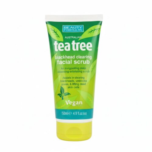 BEAUTY FORMULAS TEA TREE BLACKHEAD CLEARING FACIAL SCRUB 150ML
