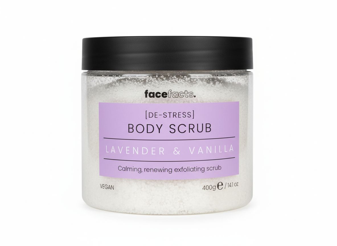 FACEFACTS DE STRESS BODY SCRUB LAVENDER & VANILLA 400G