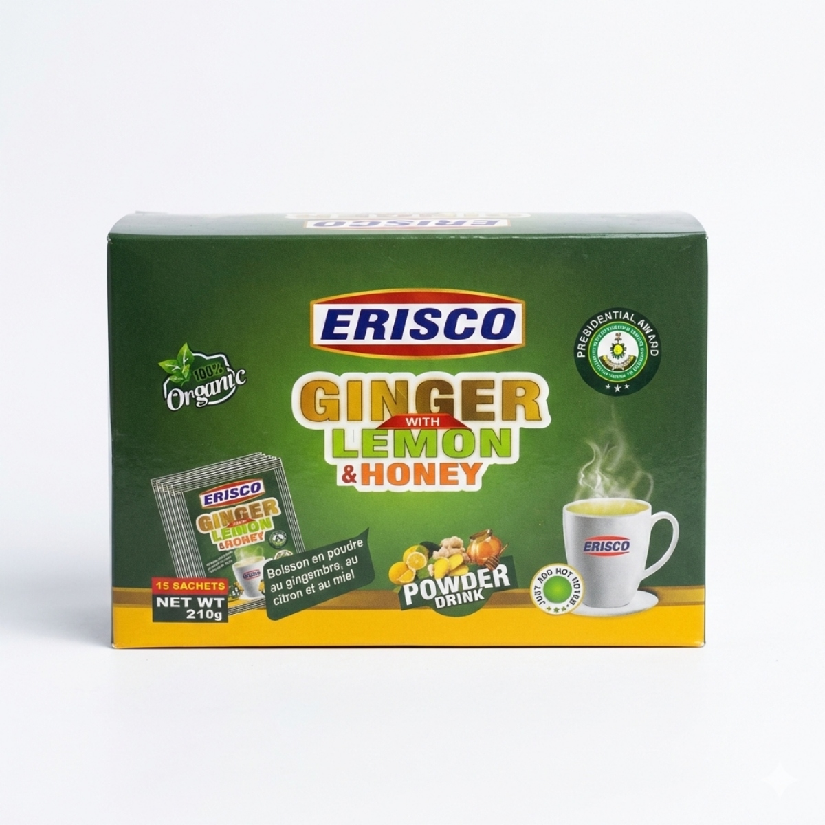 ERISCO GINGER WITH LEMON & HONEY 210G PACK