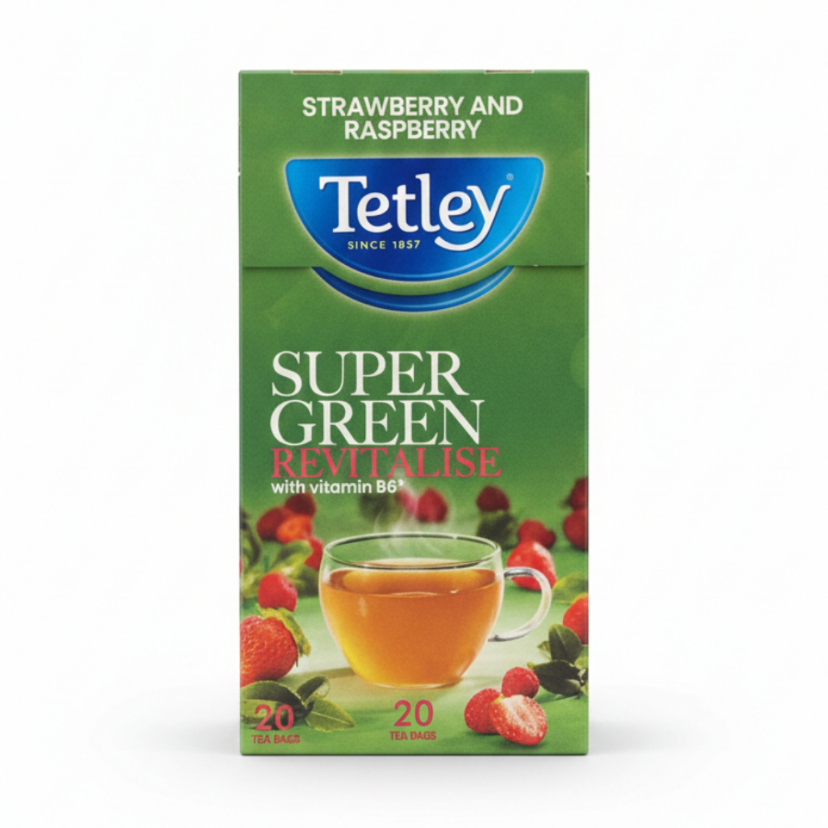 TETLEY GREEN TEA PURE GREEN TEA BOOST 20 BAGS 40G