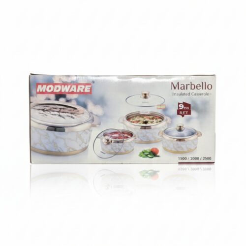 MODWARE MARBELLO INSULATED CASSEROLE X9PCS SET(1500/2000/2500)