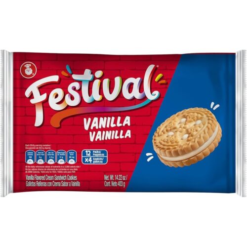 FESTIVAL VANILLA FLAVOUR BISCUIT 403G