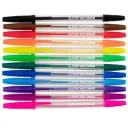 12 BALLPENS ASSORTED COLOURS
