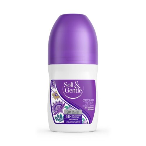 SOFT & GENTLE ORCHID DESIRE ANTIPERSPIRANT ROLL ON 50ML