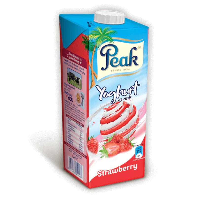 PEAK YOGHURT DRINK STRAWBERRY/SWEETENED 1 LTR (PC)