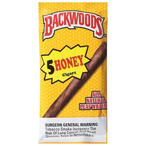 BACKWOODS 5 HONEY CIGERS ALL NATURAL LEAF WRAPPER