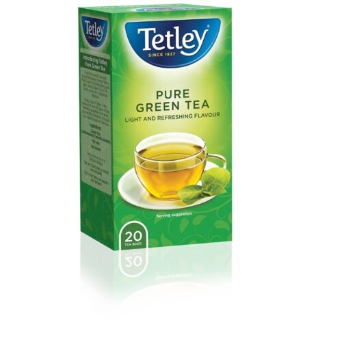 TETLEY GREEN TEA PURE GREEN 20 TEA BAGS 40G