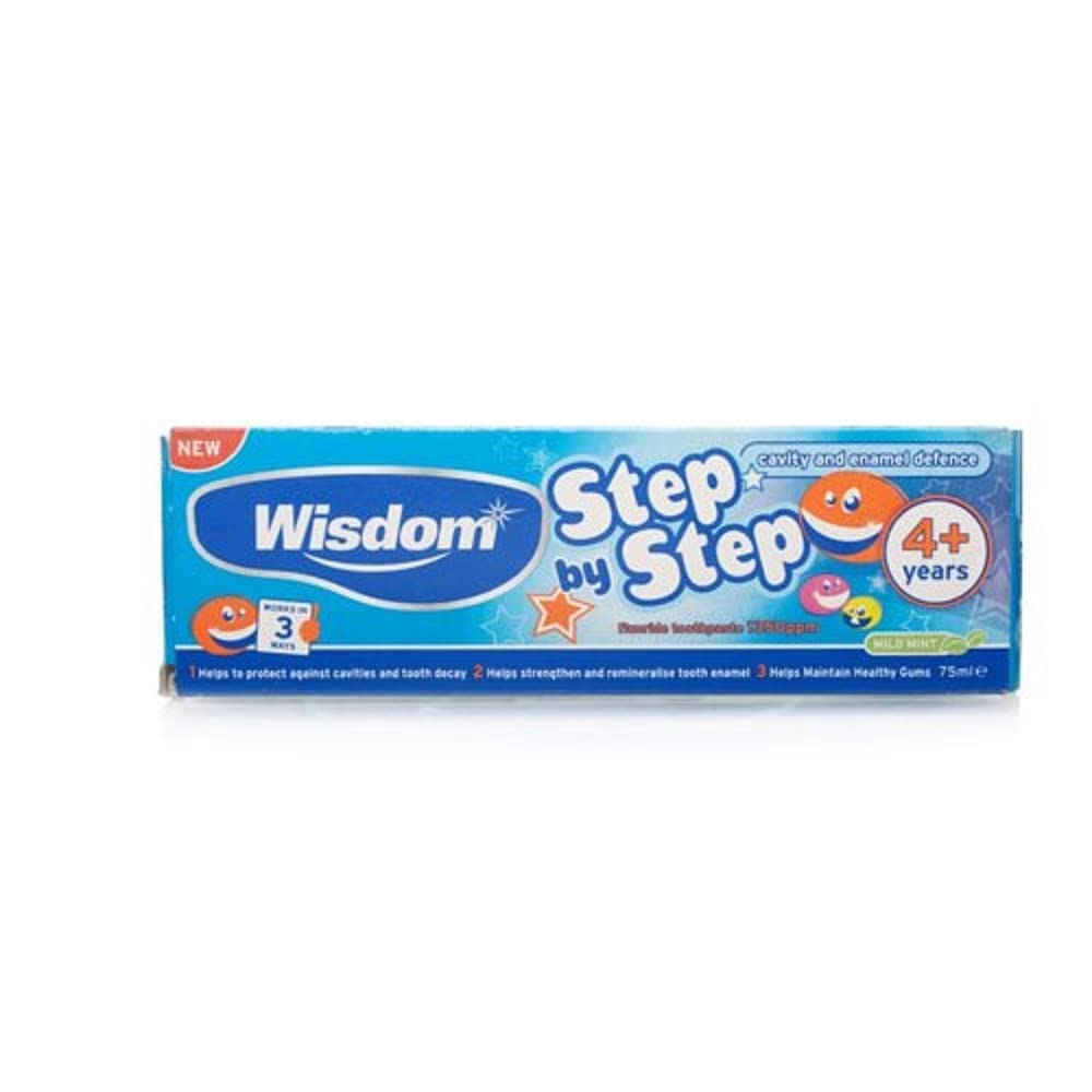 WISDOM STEP BY STEP MILD MINT 4+ YERARS 75MLE