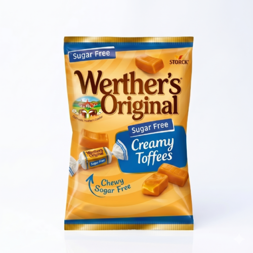 WERTHER'S ORIGINAL CREAMY TOFFES SUGAR FREE 80G