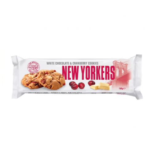 NEWYORKERS WHITE CHOCOLATE & CRANBERRY COOKIES 150g