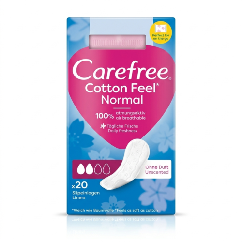 CAREFREE COTTON FEEL NORMAL PERFUME FREE 20PCS