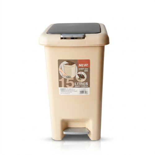 15LITRES DOUBLE COVERED TRASH BIN