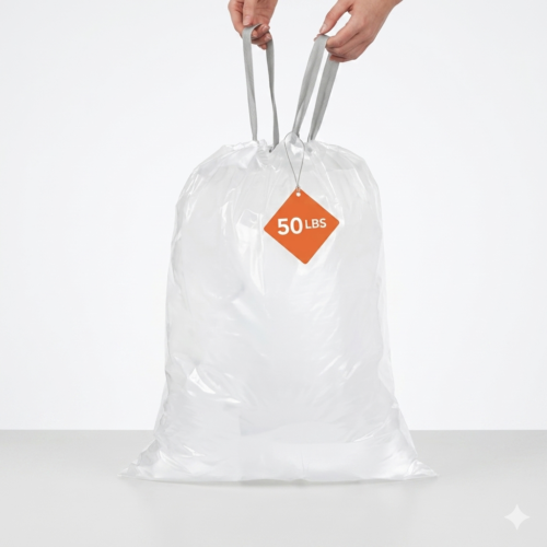 15 SWING BIN LINERS DRAWSTING EXTRA VALUE 50L