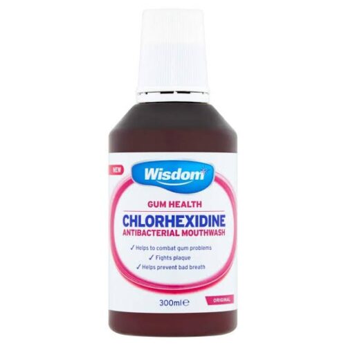 WISDOM CHLORHEXIDINE ANTIBACTERIAL MOUTHWASH 300ML