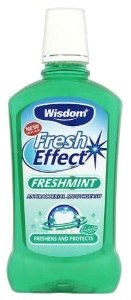 WISDOM FRESH EFFECT FRESH MINT ANTI BACTERIAL MOUTH WASH 500ML