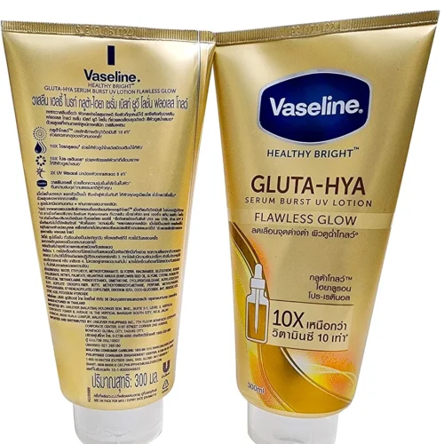 2 X Vaseline Healthy Bright Gluta-Hya UV Lotion Flawless Glow 300ml