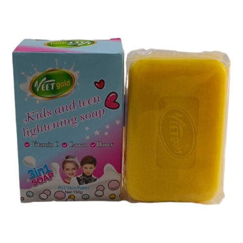 VEET GOLD KIDS & TEEN LIGHTENING SOAP 3 IN 1 SOAP 150G